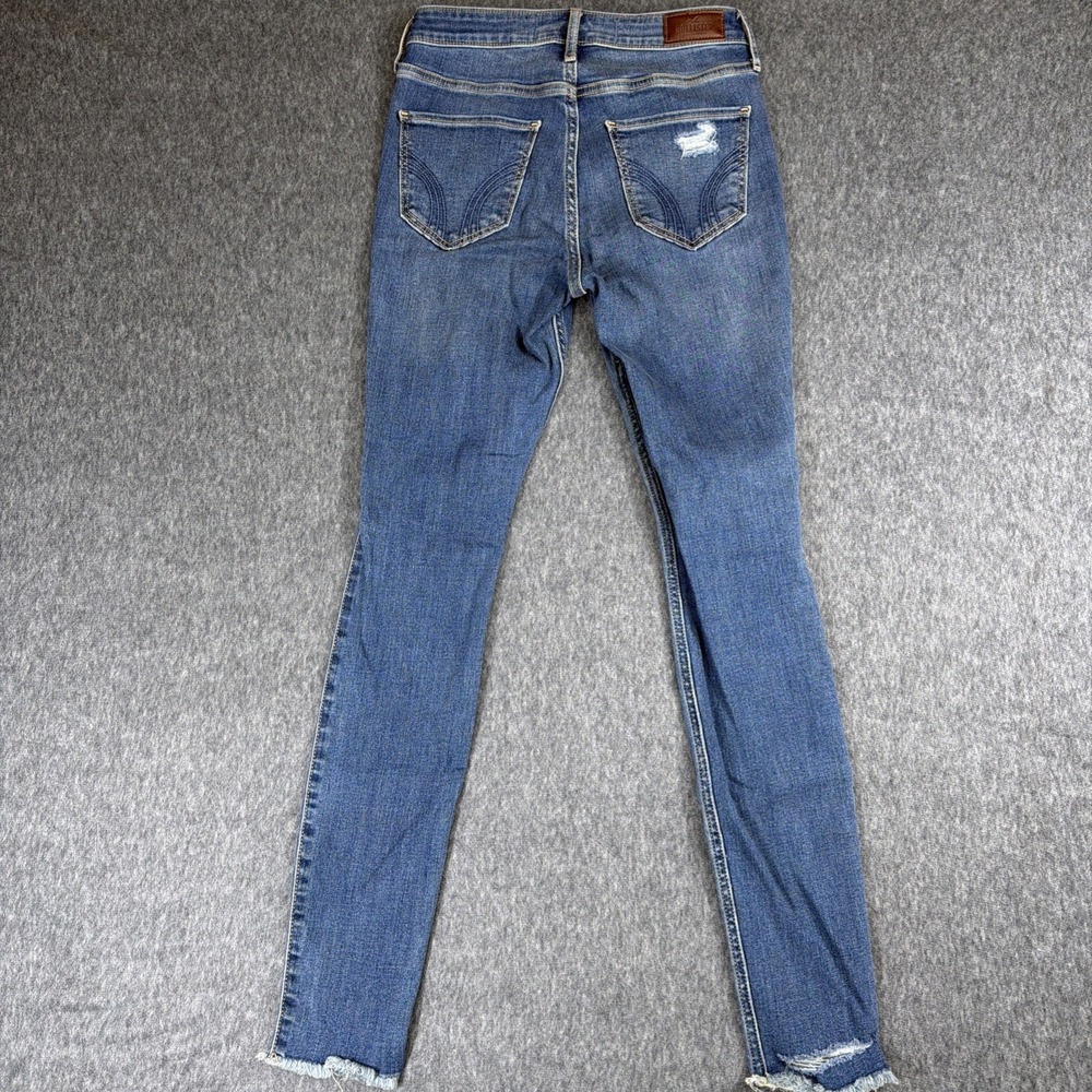 Hollister Jeans Juniors Womens 1 R 25x28 Super Skinny Blue Denim High Rise - Picture 7 of 12
